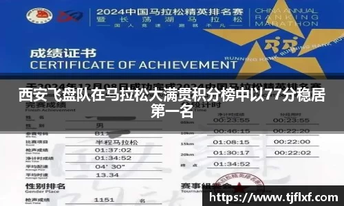 西安飞盘队在马拉松大满贯积分榜中以77分稳居第一名